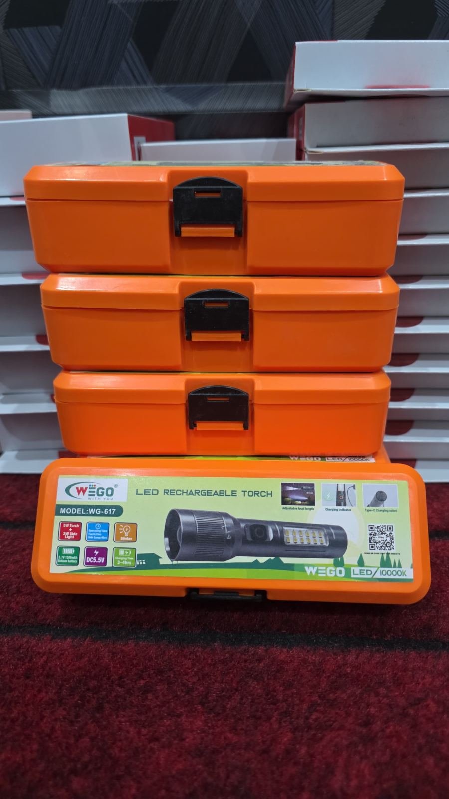 WEGO LED Rechargeable Torch, Model WG-617