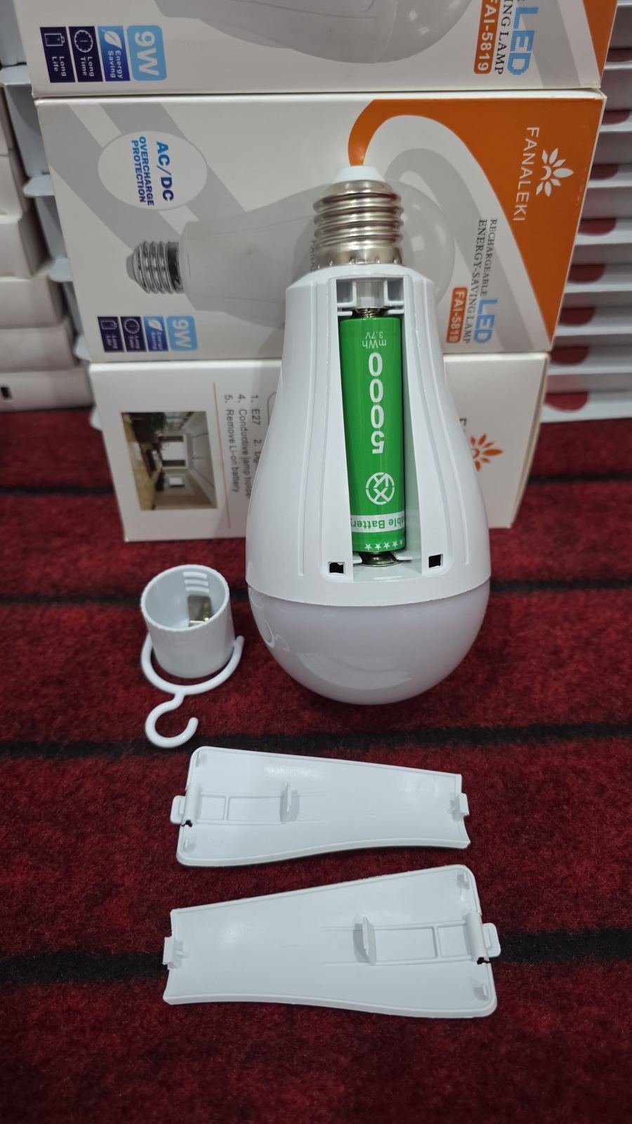 Rechargeable Bulb Fanaleki FAI-5819 9W Energy-Saving LED Emergency Bulb